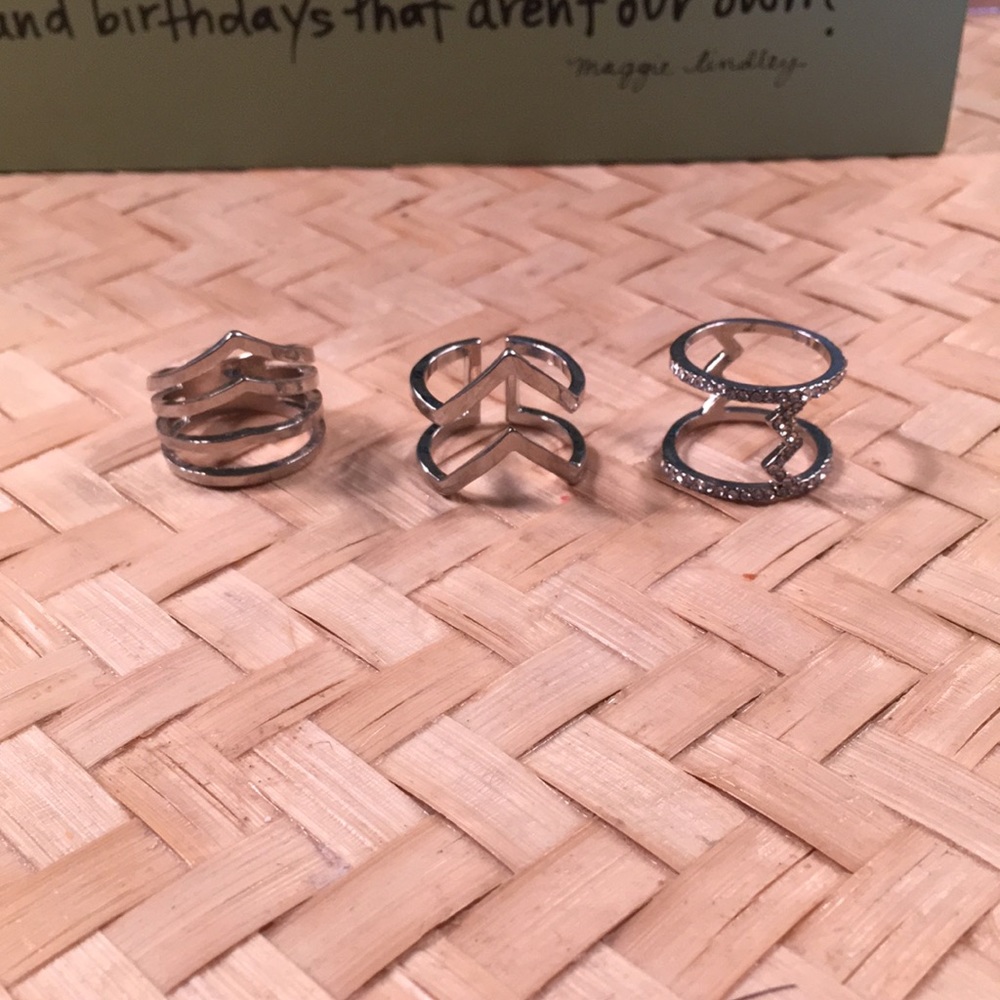 Three trendy but elegant silver rings!